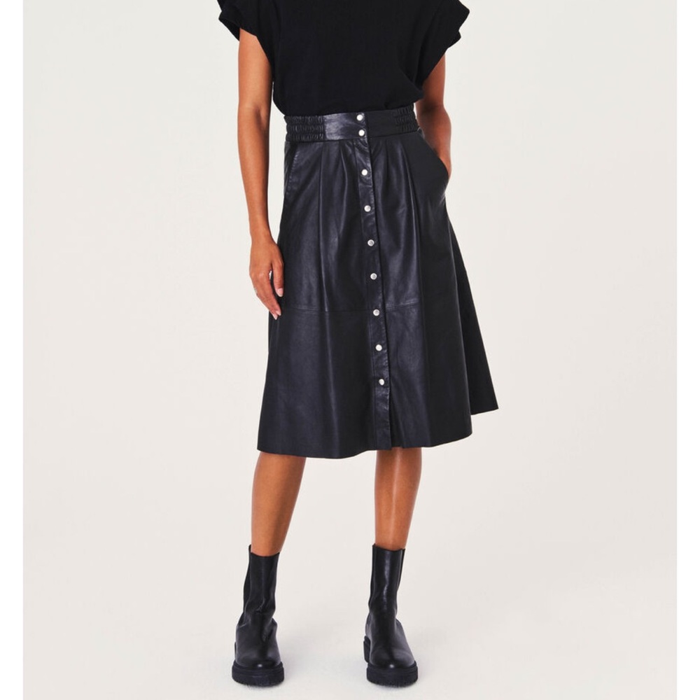 BA&SH Pheebe Leather Skirt
